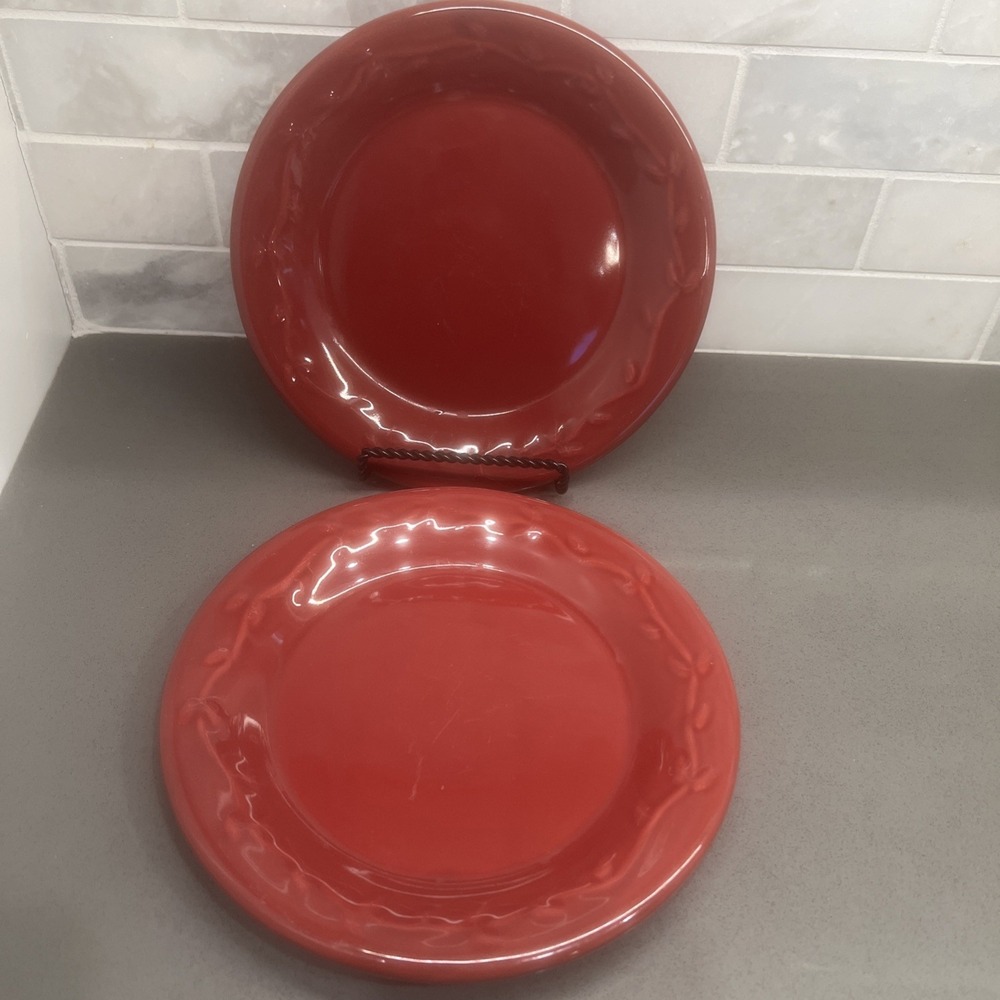2-The Country Garden Collection Home & Garden Party Stoneware Bread Plates